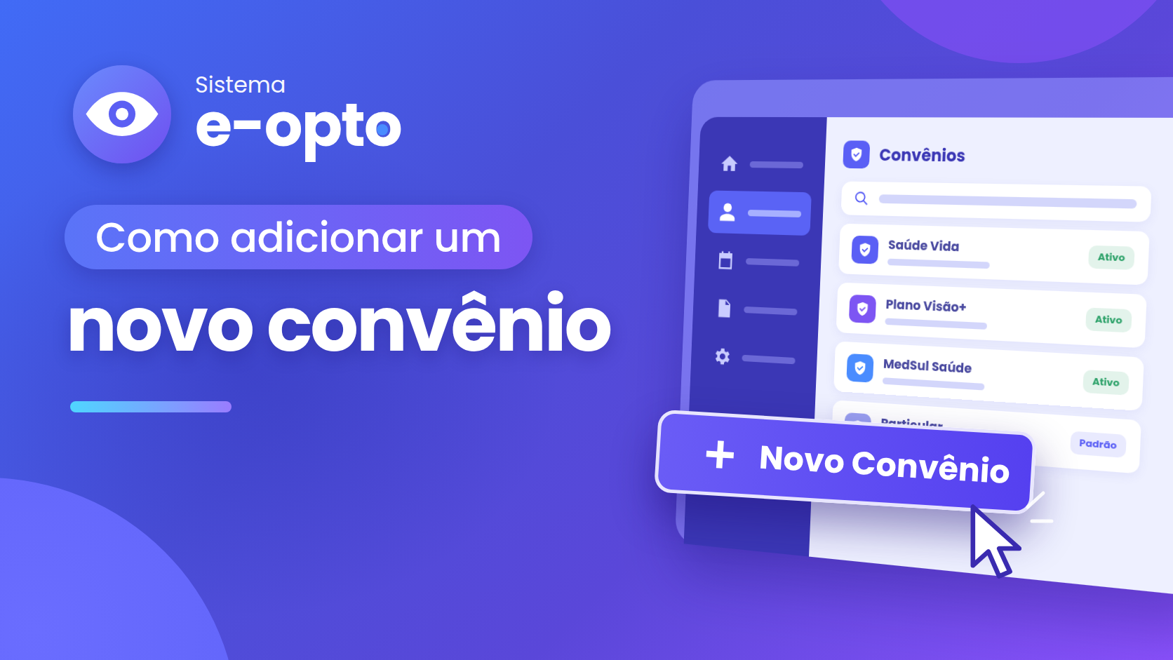 Capa: adicionar novo convênio